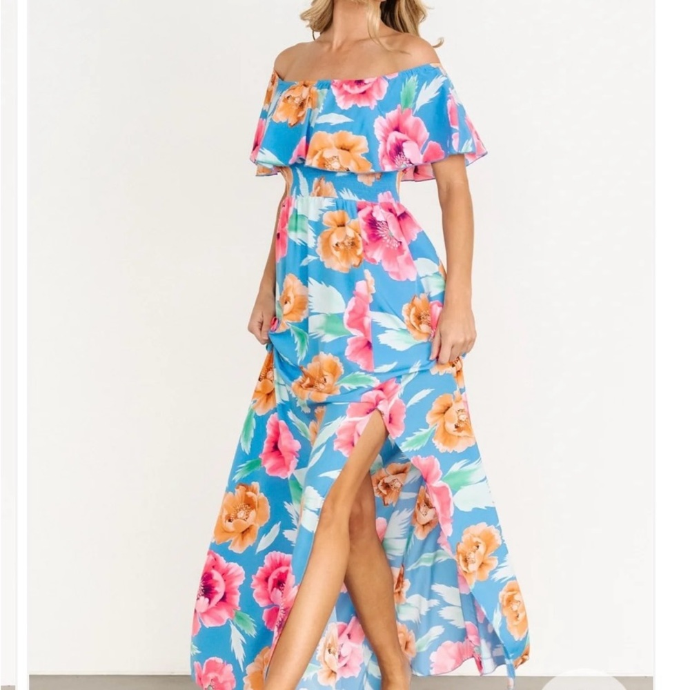 Floral Off-Shoulder Maxi Dress